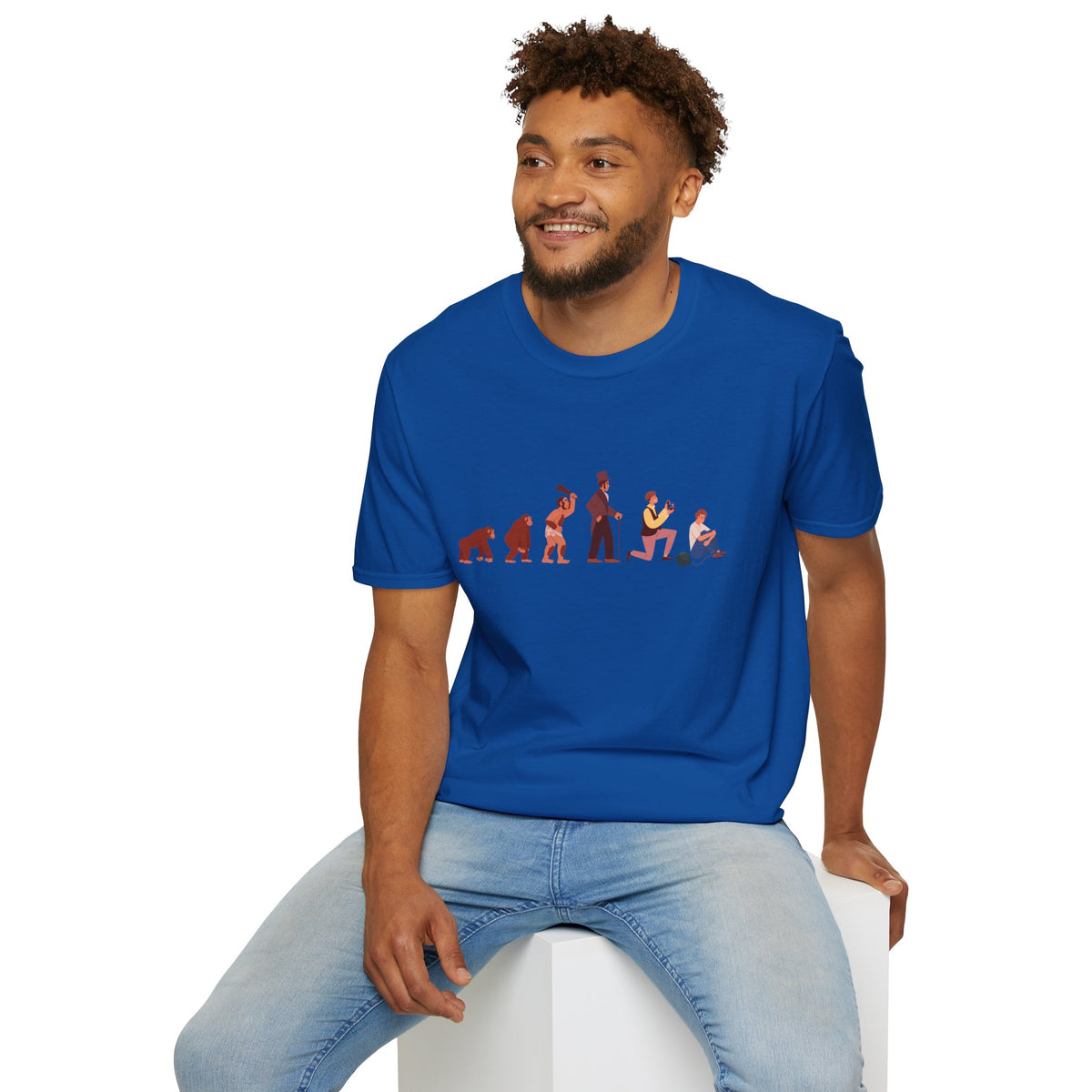 Evolution of a Groom colour art unisex t-shirt by Me&Z