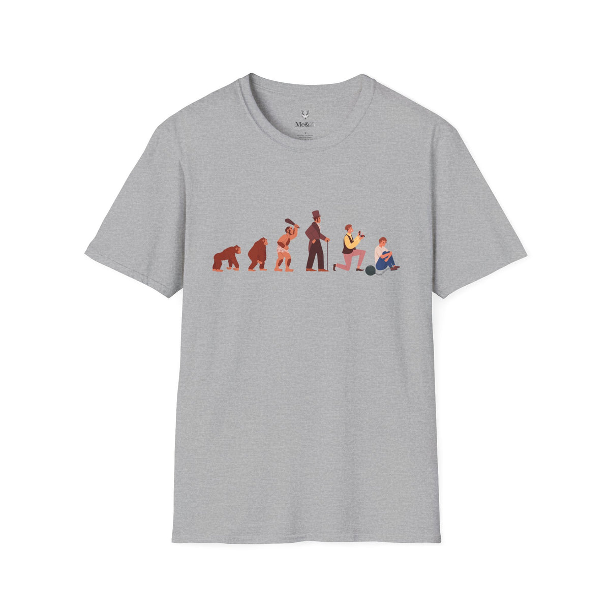 Evolution of a Groom colour art unisex t-shirt by Me&Z