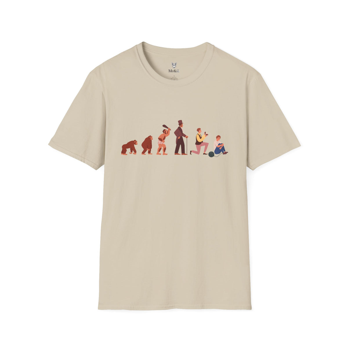 Evolution of a Groom colour art unisex t-shirt by Me&Z