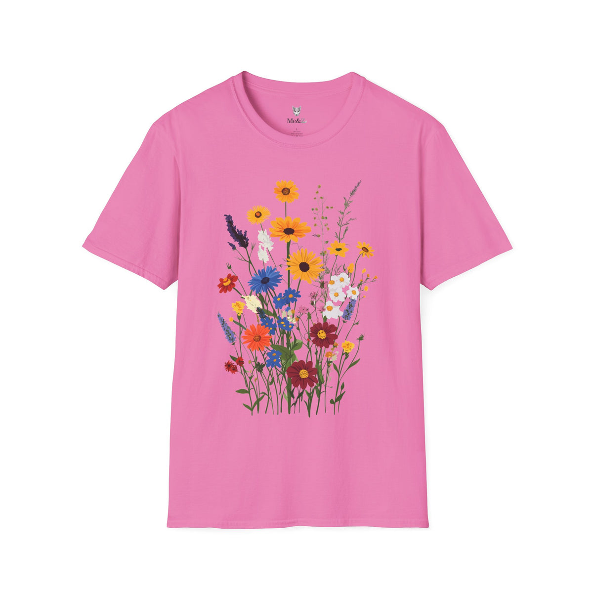 Bohemian wildflower unisex t-shirt by Me&Z, boho bridal party tee
