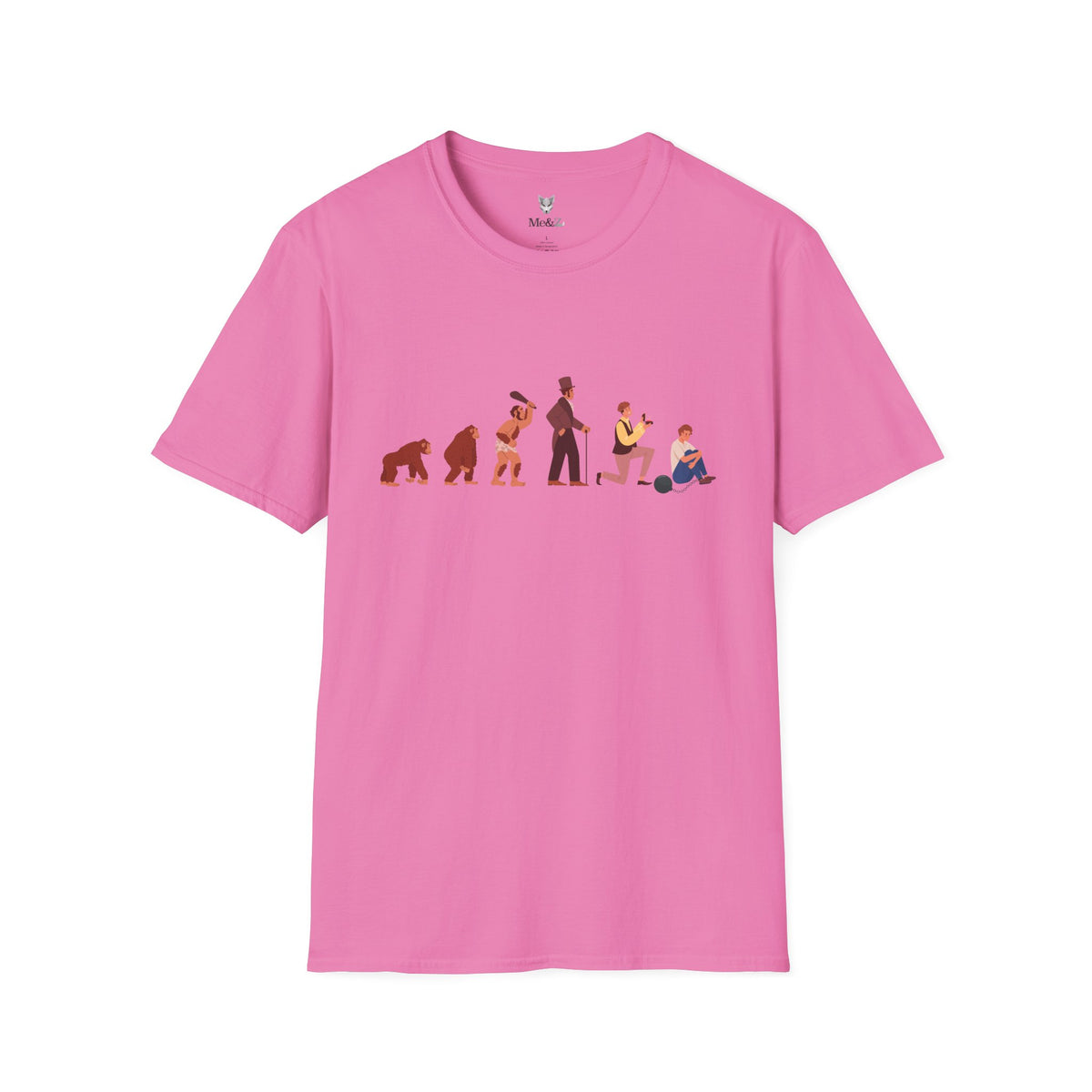 Evolution of a Groom colour art unisex t-shirt by Me&Z