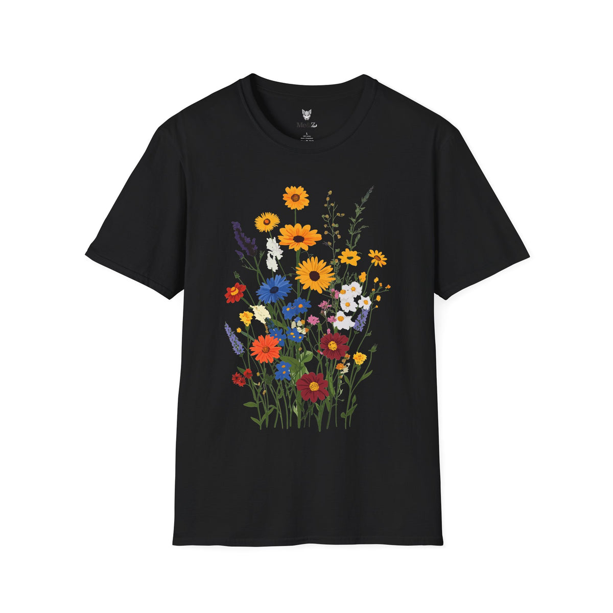 Bohemian wildflower unisex t-shirt by Me&Z, boho bridal party tee