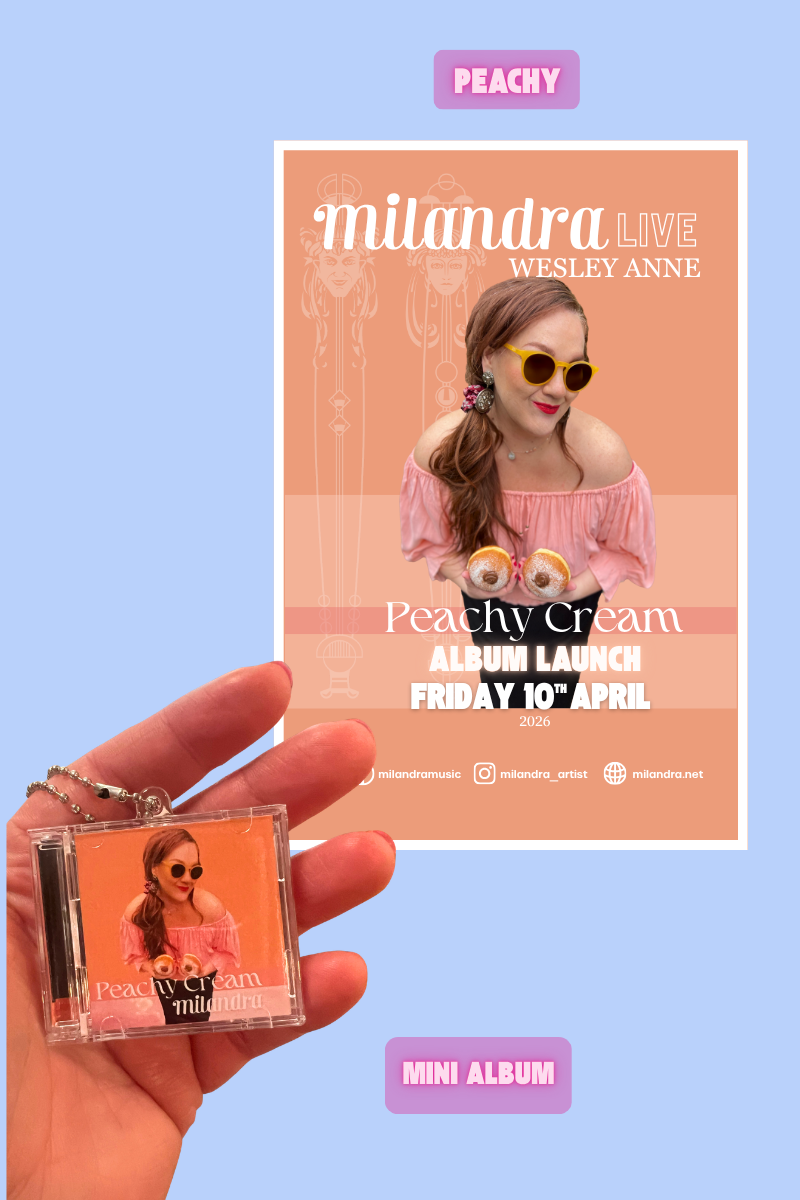 Peachy Cream album by Milandra with Peachy A3 poster bundle