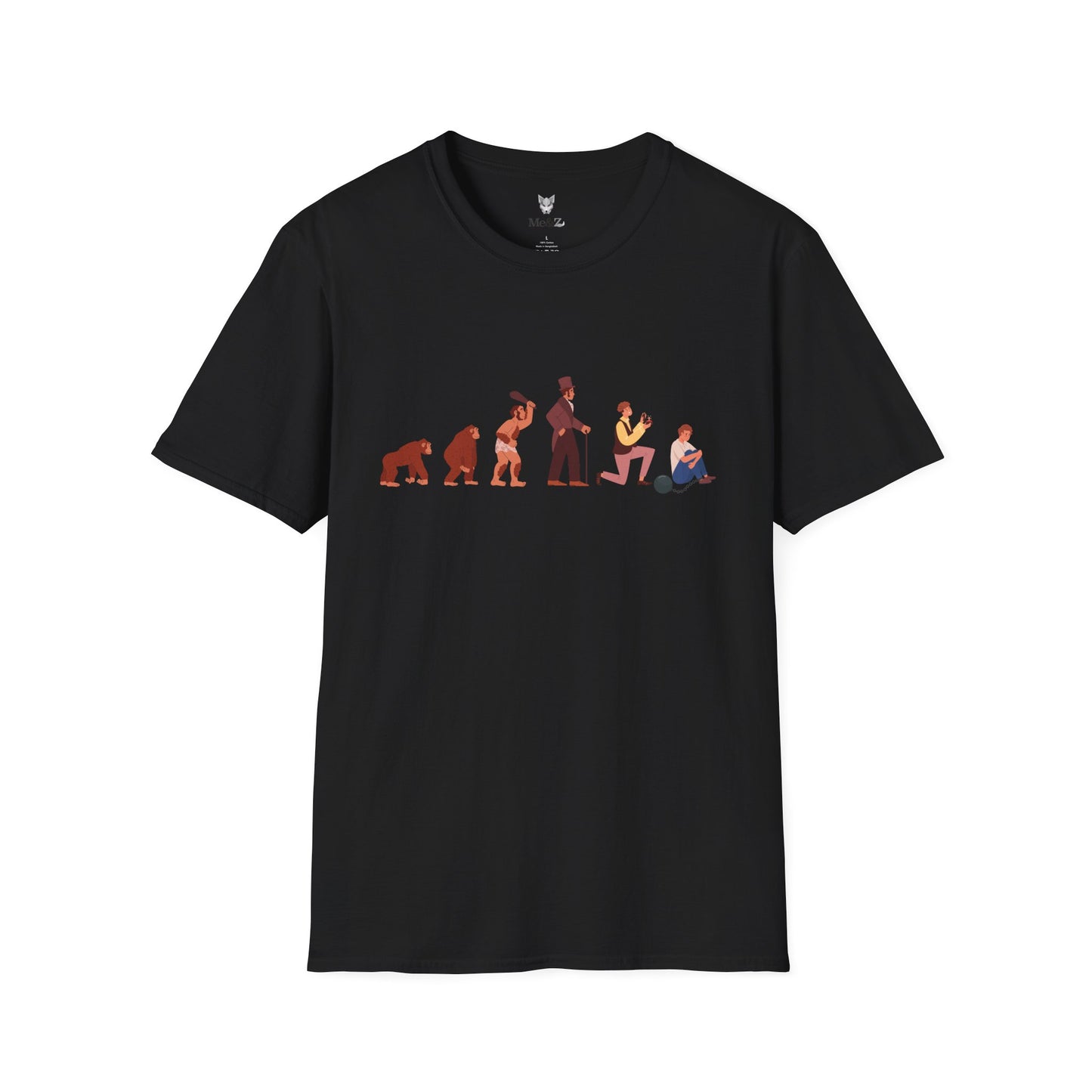 Evolution of a Groom Color Art Unisex Softstyle T-Shirt - Perfect for Bachelor Parties and Casual Wear