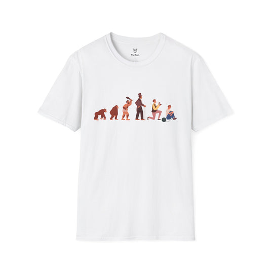 Evolution of a Groom Color Art Unisex Softstyle T-Shirt - Perfect for Bachelor Parties and Casual Wear